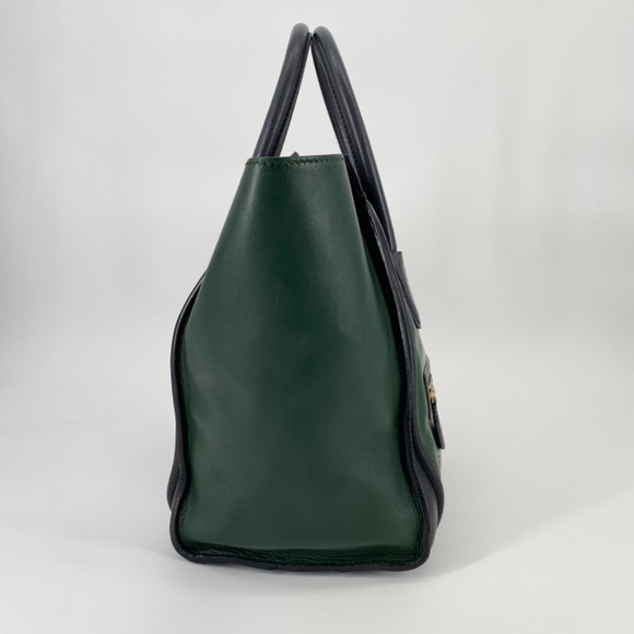 Celine Phantom Tricolor Luggage Tote Medium Green Black Grey Phoebe Philo - Picture 3 of 16